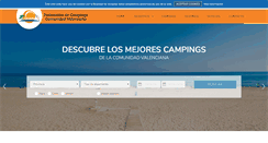 Desktop Screenshot of campingscomunidadvalenciana.es